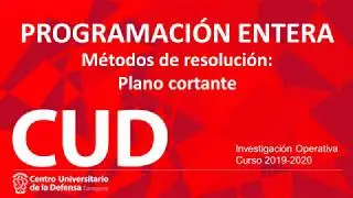 Programaci&oacute;n entera: m&eacute;todo del plano cortante