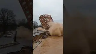 Massive Apartment Building Collapse Sends Residents Fleeing! #shorts