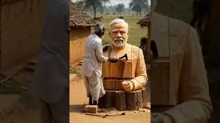wooden murti of narendra modi made by grand father #August #narendra #narendramodi #cretion #modi