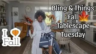Over The Top Glam Fall Dining Room Decorate With Me | Cozy Traditional Bling Fall Decor | 2024