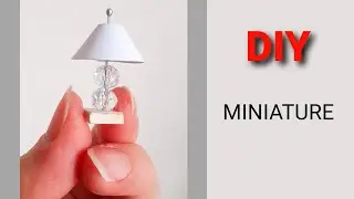 [ DIY ] MINIATURE MAKING AN EASY LAMPSHADE.#Abat_jour.#miniature#yami_light_house
