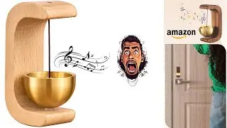 DOOR BRASS BELL | WOODEN DOOR BELL | Inspired Wooden Bell | Wood Doorbell Wind Chime