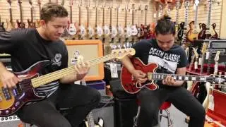Алекс и Рэмси играют на наших Gibson ES-356 и Fender P-Bass Deluxe