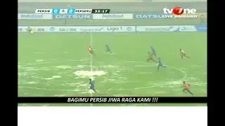 Aksi individu Billy Keraf persib dengan kecepatan lari secepat kilat melewati 3 pemain perseru