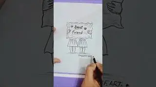 Beautiful Pencil Shading Best Friends Drawing ✏️ | Cute Friendship Sketch Tutorial | Tauseef Art