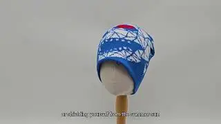 Elastic acrylic skull caps, Oversized knit slouchy beanie, Custom winter hat with embroidered design