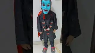 speech on Halloween 🎃 by Reyansh kG student.  Dressed as Dracula.