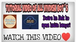 How To Use Vivdisk Earn Link Converter Bot Ll How To Convert Other Vivdisk Links Into Our Links.