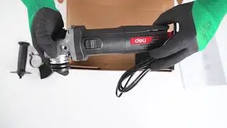 Угловая шлифмашина #Deli DE-JM125-4. Комплектация