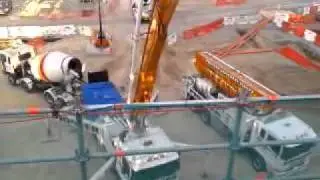 Pouring 300m3 10mtrs up in the air