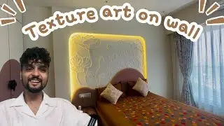 I Created Texture Art on Wall | DIY Wall Art Transformation