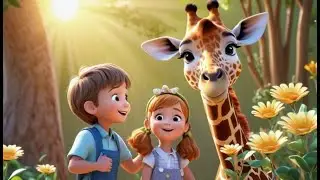 The Curious Giraffe Bent Down Low | Nursery Rhymes for Kids & Baby Songs