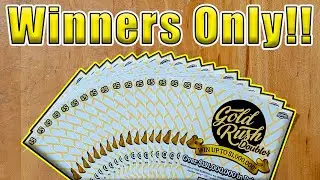 WINNERS ONLY SESSION!! ENTIRE PACK OF THE GOLD RUSH DOUBLER!! Florida #lottery Scratch Off Tickets