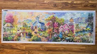 Completion and Review of Sunday Morning In Spring Diamond Painting. Dreamer Designs by Nicky Boehme
