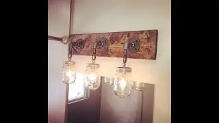 Handmade Mason Jar Bathroom Light | Rustic Farmhouse Vanity Light | Bathroom Lighting Ideas