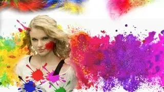 holi colour effect /water colour effect /photo manipulation by pic art