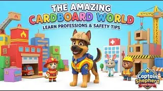 The Amazing Cardboard World | Learn Professions & Safety Tips | Fun Story | Captain Shepherd
