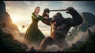 💥 Legendary Showdown: King Kong vs the Giant Beautiful Girl | Island Chaos 🌴🦍