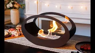 Tabletop Firepit 40cm L Bio Ethanol Ventless Fireplace Fire Bowl Pots for Indoor Outdoor Parties