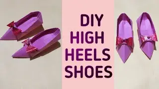 How to make paper shoes||making Stylish paper shoes||High heels #new #trending #craft