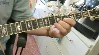R&uuml;diger and his new Stelling Staghorn Banjo!