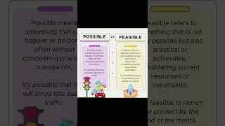 Possible vs Feasible#shortsfeed #shorts #viral