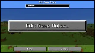 Minecraft &mdash; Как редактировать правила игры (меню)