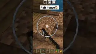Minecraft survival raft house #shorts