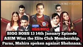 Bigg Boss 13 Live 15th January 2020 Full Episode Written Update