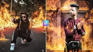 Instagram Viral Fire Manipulation Editing Tutorial in Picsart Lightroom