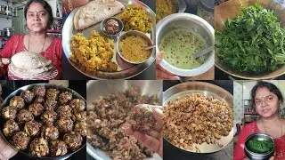 jaldi karne chale der ho gyi +Lunch🍱 dry fruits laddu🌺patta gobhi ki sabji🌺bathua raita🌺 phulka roti