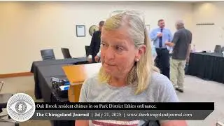 Oak Brook Resident Chimes In On Park District Ethics Ordinance