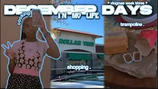 vlogmas week 3 : WINTER DAYS IML // christmas lights , mcdonalds , cooking , store runs , etcc .