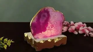 Luxurious Pink Agate Coasters for Candle
