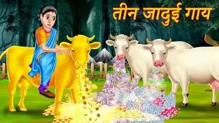 तीन जादूई गाय । Teen Jaadui gay। animals story in hindi ।
