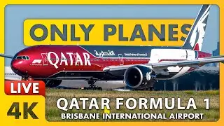 🔴 F1 Qatar Livery @ Brisbane Airport w/ James, Matty + ATC ✈️🌇🌙