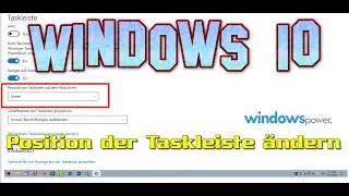 Position der Taskleiste &auml;ndern - Windows 10