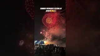 Japan Fireworks Display During summer #japan  #youtubeshorts  #fireworksdisplay2025 #shortsvideo