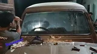 restorasi katana 4x4 part 1 cara membuka kaca depan jimny katana