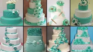Cyan Colour Cake Designs/Birthday Cake/Cyan Cake/Cake Design/Easy Cake Decorating Ideas/Wedding Cake