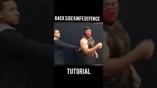 Back side knife attack defence #tutorial #selfdefense #martialarts #karate #safety #kickboxing #mma