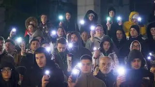 Serbia's students lead Danube bridge blockades as protest draws tens of thousands calling for change