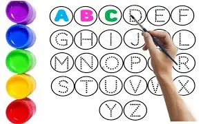 A to Z Alphabet Brush Colouring | Fun & Early Learning Video for Kids | Bilingual Hindi English