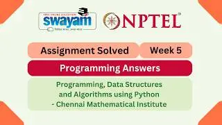 Programming, Data Structures And Algorithms Using Python Week 5 || NPTEL 2026 #nptel #myswayam