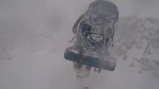 Wild Camping in a Blizzard Mourne Mountains  in Hilleberg Jannu