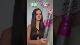 Real VS FAKE Dyson Air Wrap hairstyle #shorts