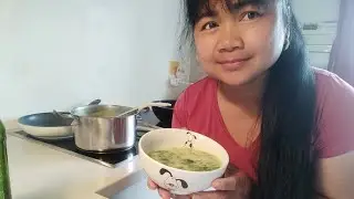 simple pakchoi soup / fresh pakchoi from my pots garden