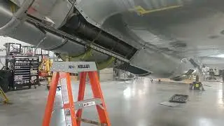 Republic P-47D Thunderbolt gear swing with flaps and cowl flaps operation ,close up
