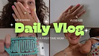 back to work, postpartum life, curl brush dupe, diy nail art