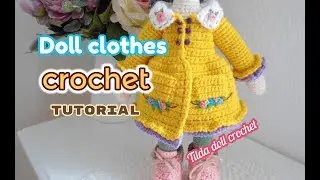 How to crochet Tilda doll dresses / Large doll clothes